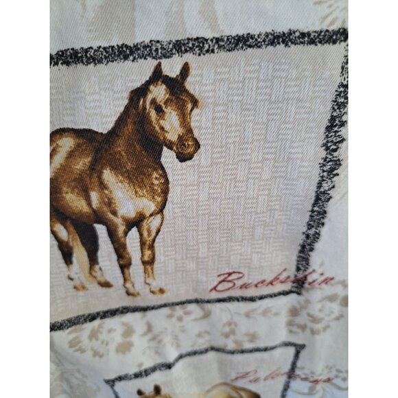 Bit & Bridle Western Horse Button-Down Shirt XL Equestrian Blouse Tan Women's - Picture 5 of 10